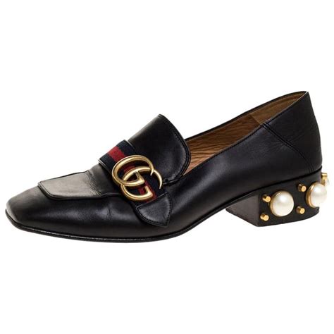 gucci pearl loafers|Gucci loafers suede.